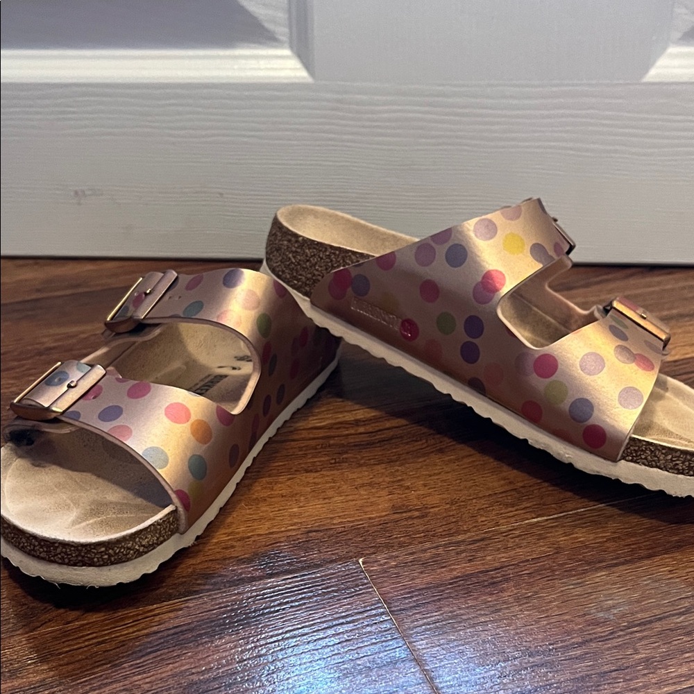 Birkenstock Kids Sandals with Multicolor Polka Dots
